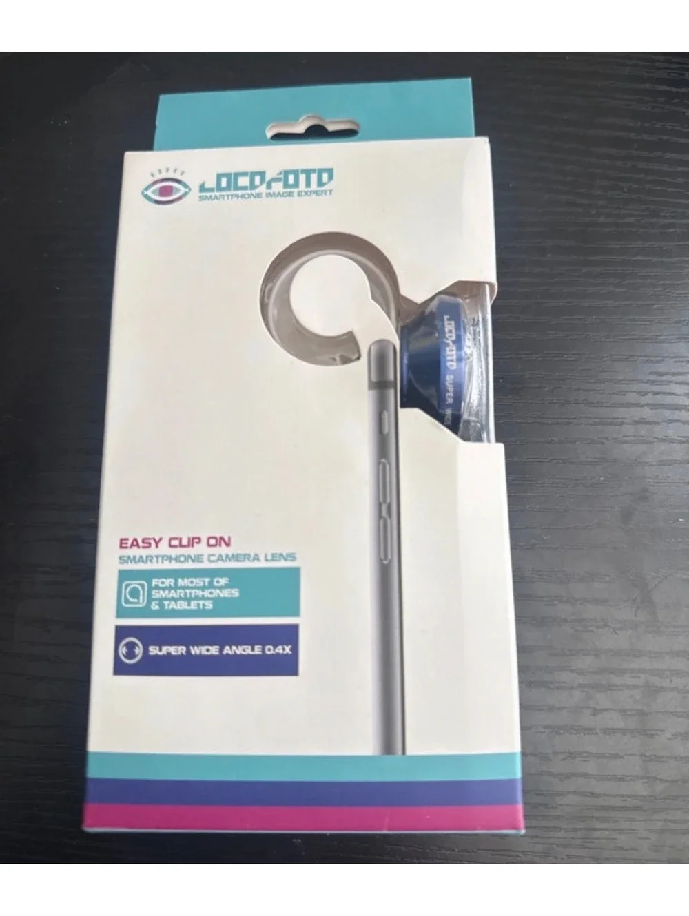 LOCOFOTO Easy Clip On Super Wide Angle 0.4X Smartphone Camera Lens